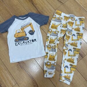 Carter's Child of Mine Gray and Yellow Pajama Set